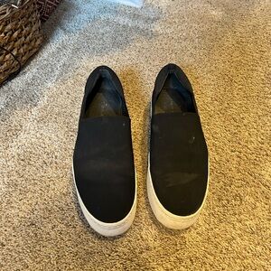 Vince Black Slip-On Shoes